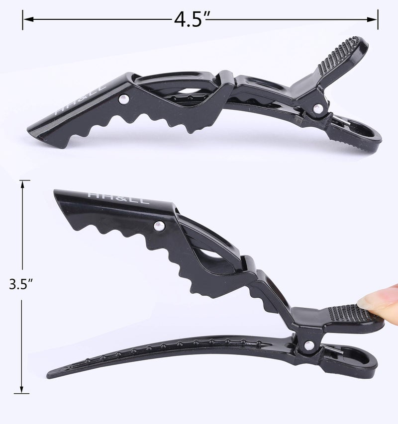 HH&LL Hair Clips for Women â€“ Wide Teeth & Double-Hinged Design â€“ Alligator Styling Sectioning Clips of Professional Hair Salon Quality - 10Pack - Image 3